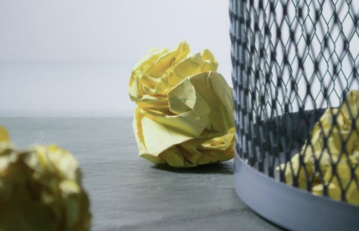 ¿Por qué algunas ideas son tiradas a la basura?